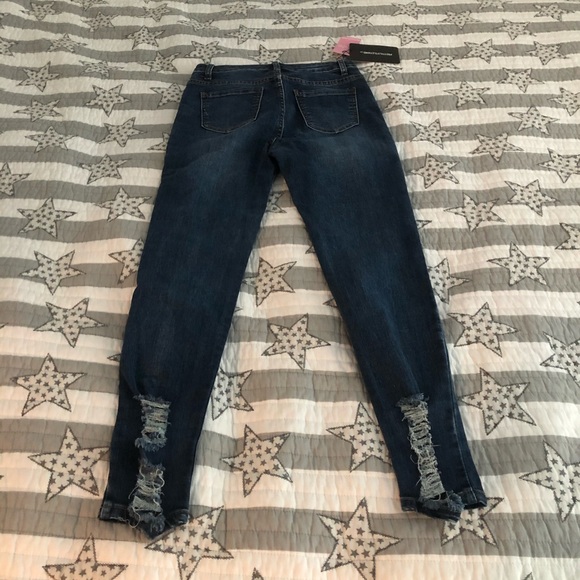 Mid rise jeans with slits NEW ** - Picture 2 of 2
